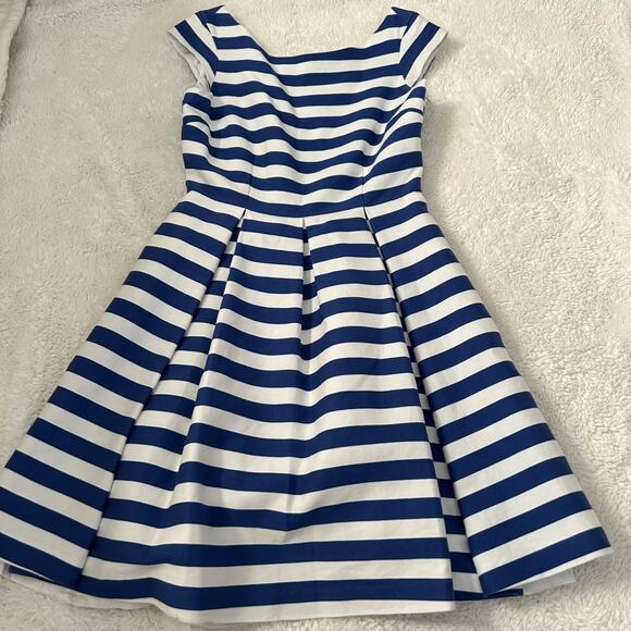 kate spade new york Dresses & Skirts - Kate Spade‎ Dress Sz 6 Blue Hyacinth Stripe Cap Sleeve Mariella Costal Luxury
